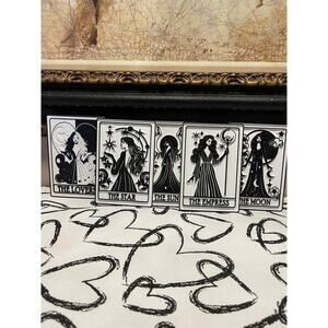 Mystical Tarot Set - 3D Printed Cards: The Lovers, Star, Moon, Sun, Empress